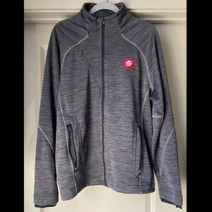 North End Sport Jacket Men’s L Gray Full Zip PIZZA HUT Logo NWOT